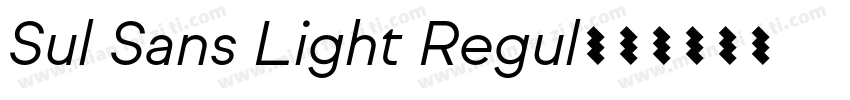 Sul Sans Light Regul字体转换